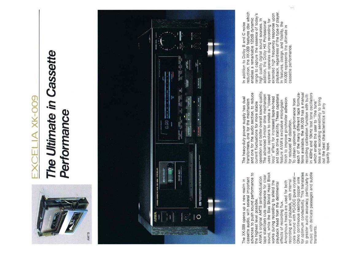 Aiwa Excelia XK 009 Brochure