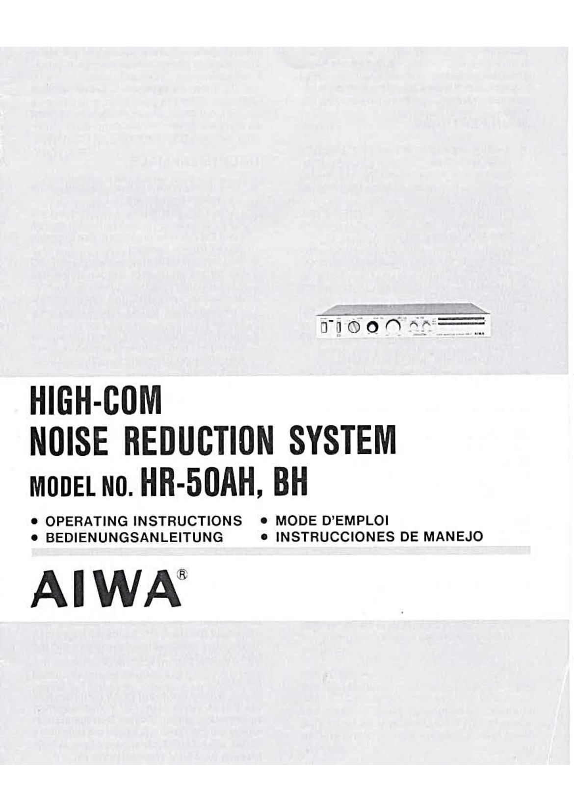 Aiwa HR 50BH Owners Manual