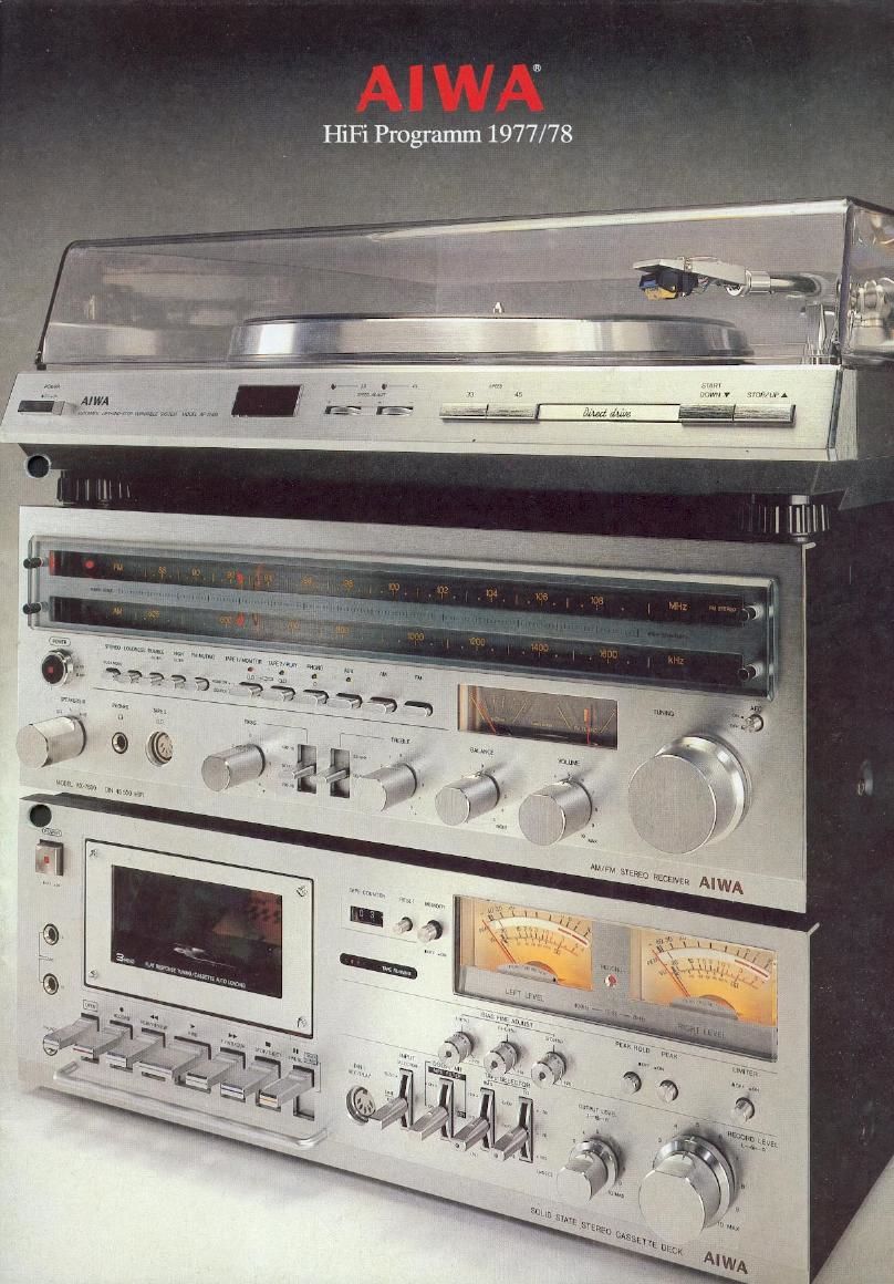 Aiwa Hifi Programm Catalog 1977 78