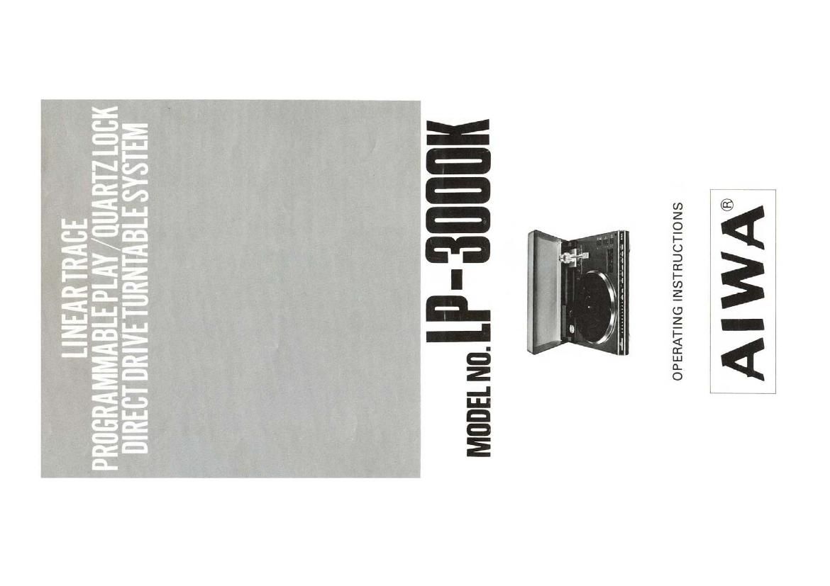 Aiwa LP 3000K Owners Manual