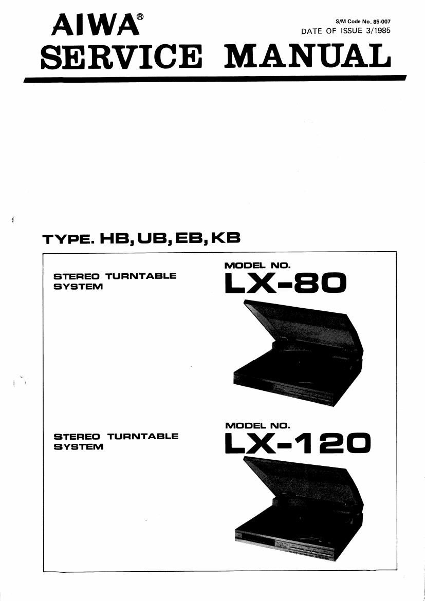 Aiwa LX 120 Service Manual