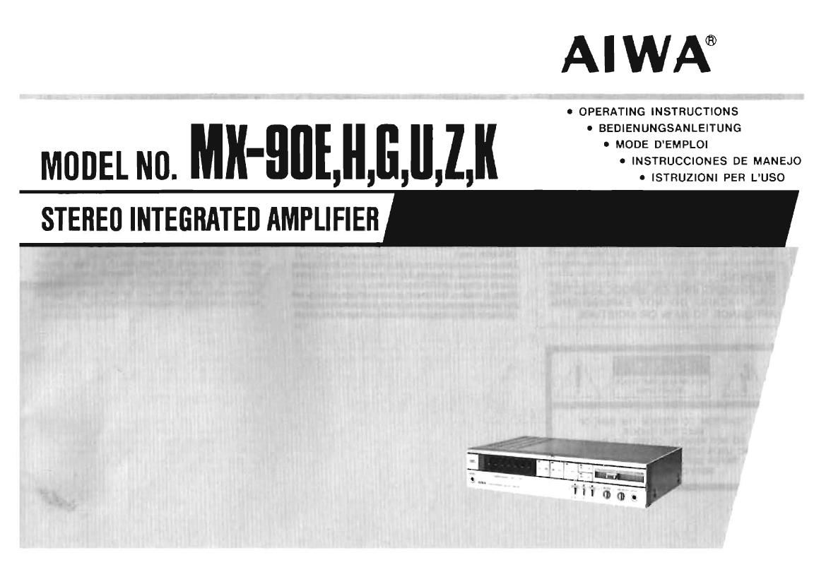 Aiwa MX 90 Owners Manual