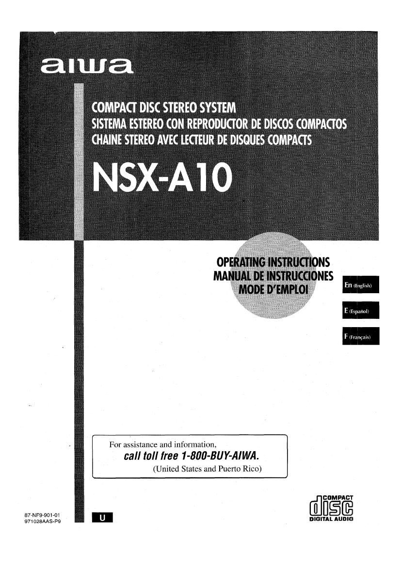 Aiwa NS XA10 Owners Manual