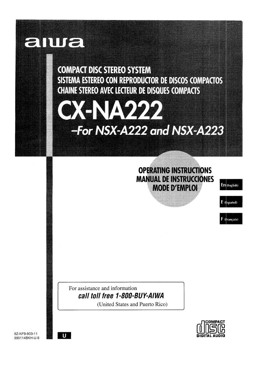 Aiwa NS XA222 Owners Manual