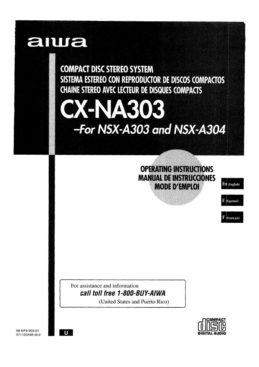Aiwa NS XA303 Owners Manual
