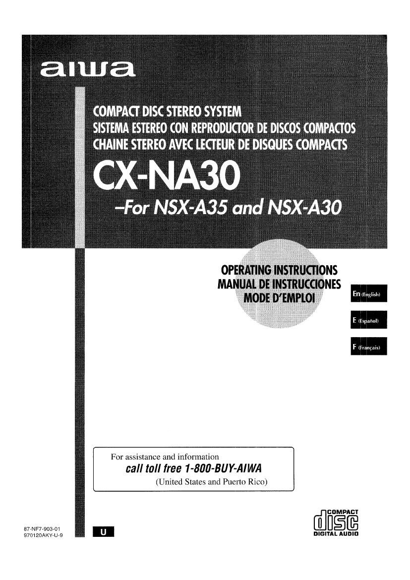Aiwa NS XA35 Owners Manual