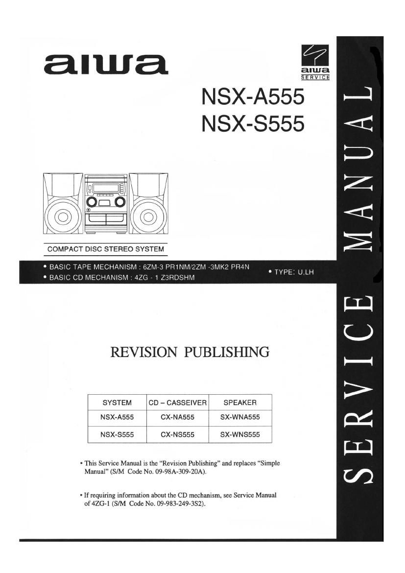 Aiwa NS XA555 Service Manual