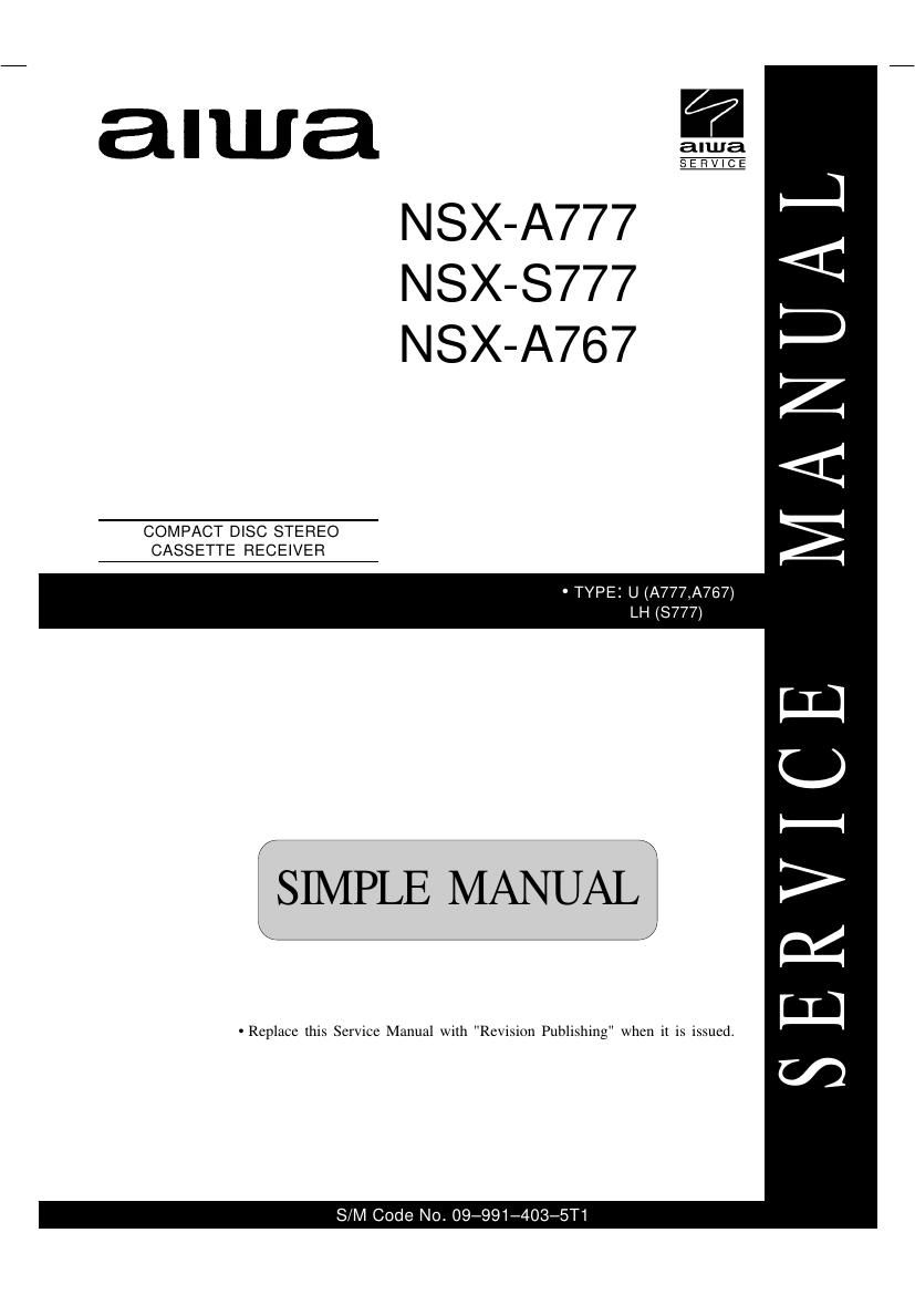 Aiwa NS XA777 Service Manual