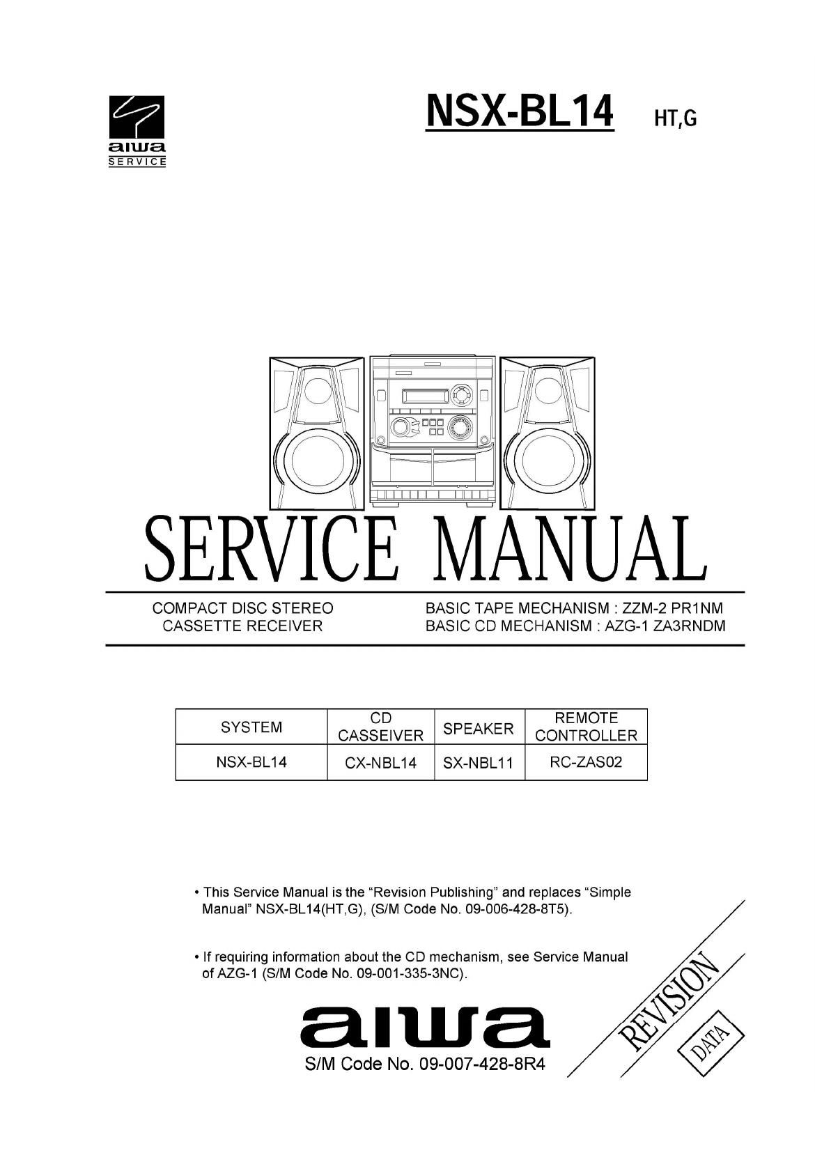 Aiwa NS XBL14 Service Manual
