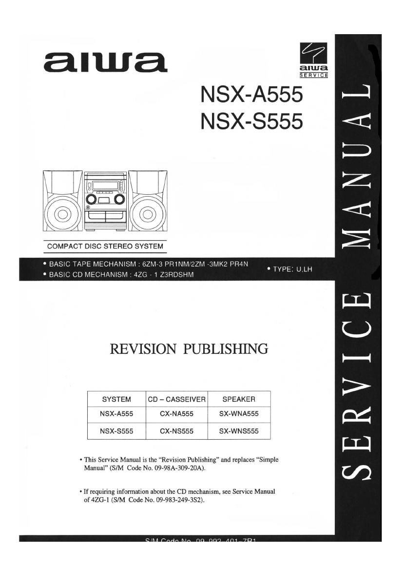 Aiwa NS XS555 Service Manual