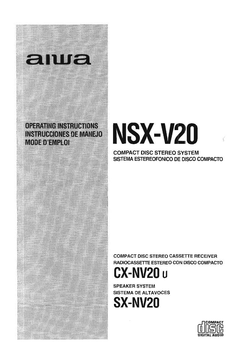 Aiwa NS XV20 Owners Manual