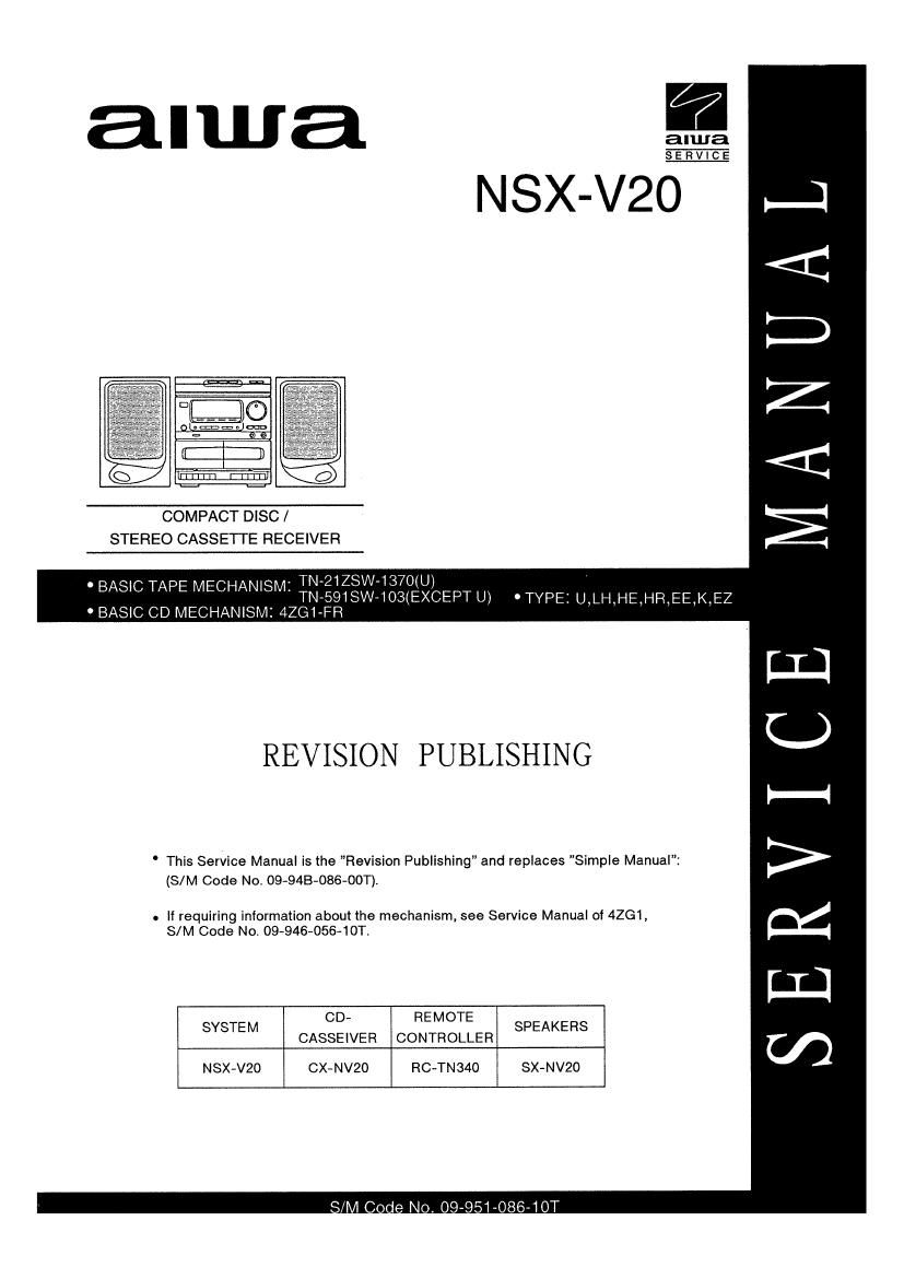 Aiwa NS XV20 Service Manual