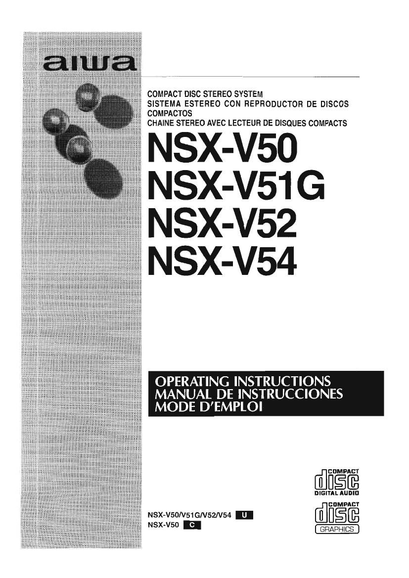 Aiwa NS XV50 Owners Manual