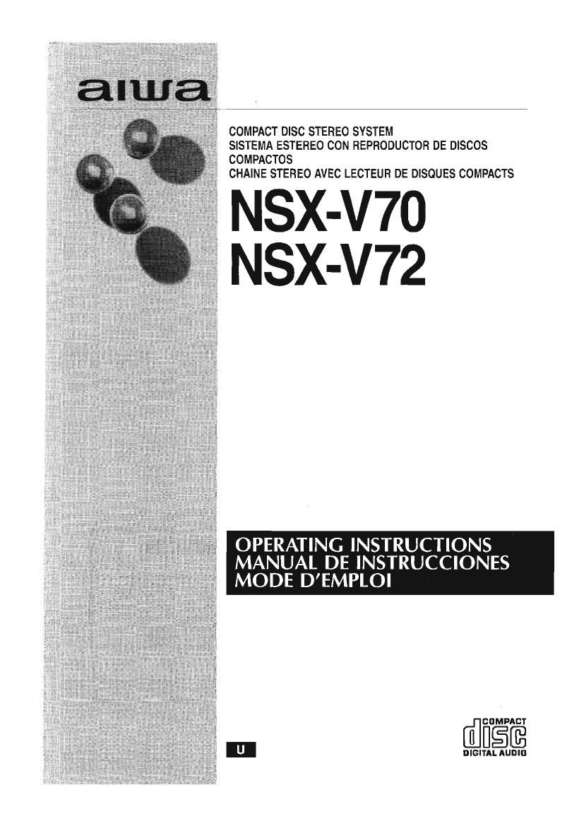 Aiwa NS XV70 Owners Manual