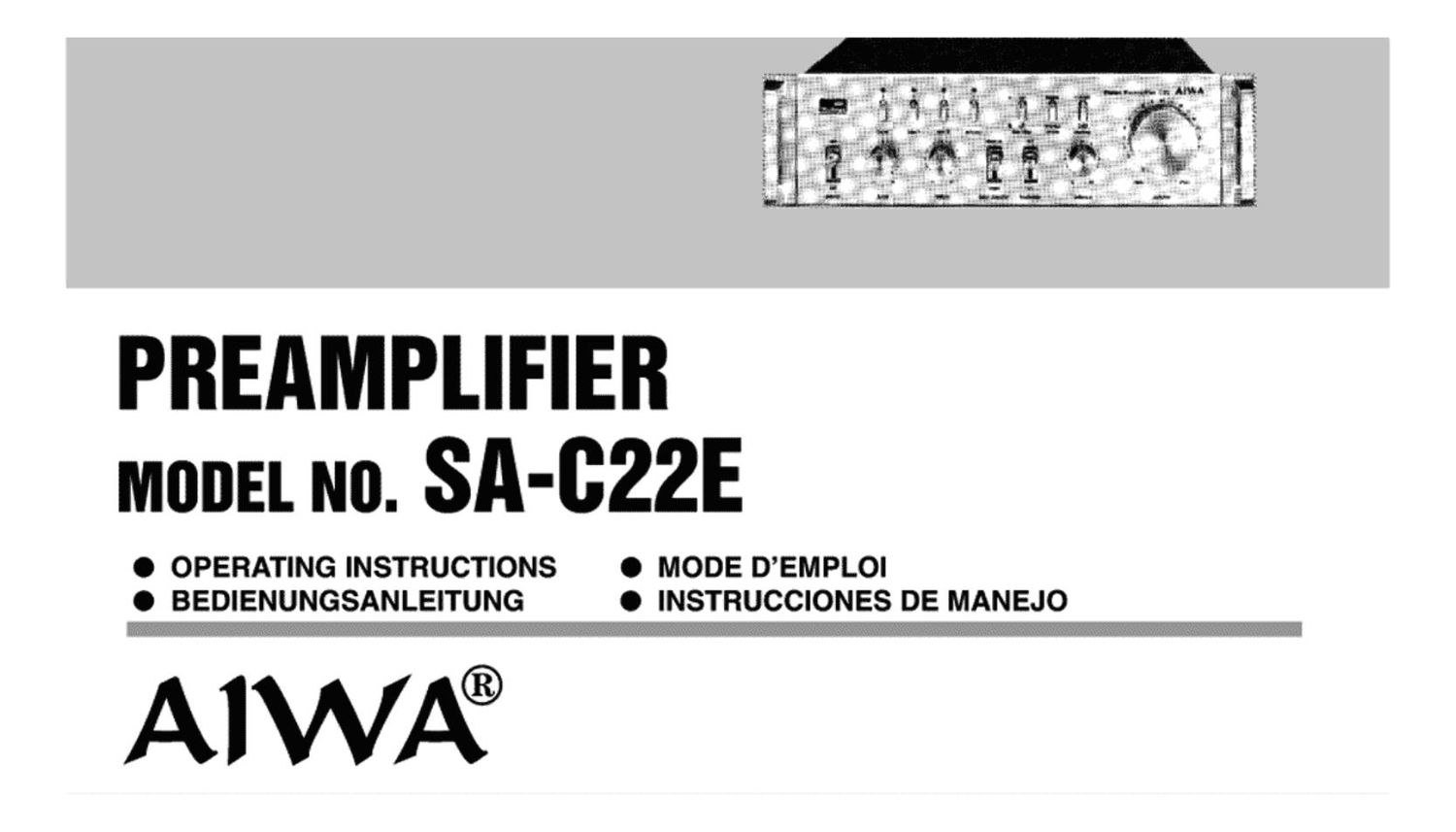 Aiwa SA C22E Service Manual