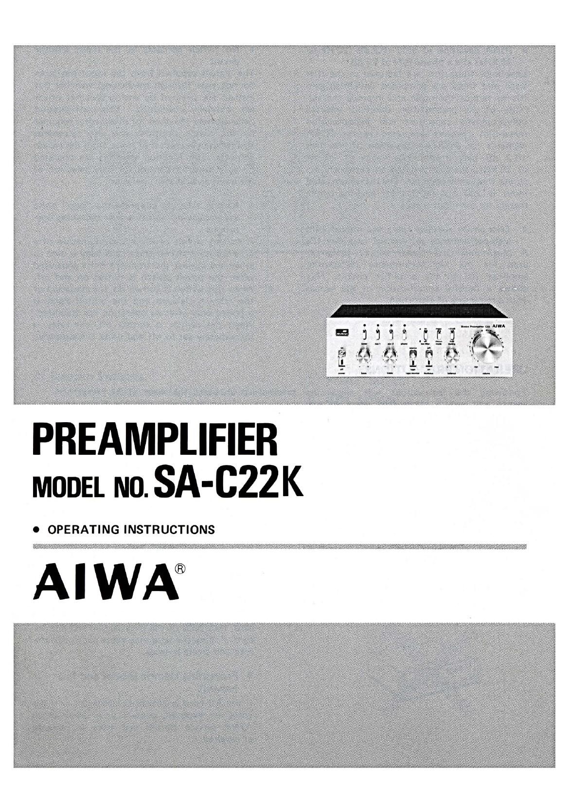 Aiwa SA C22K Owners Manual