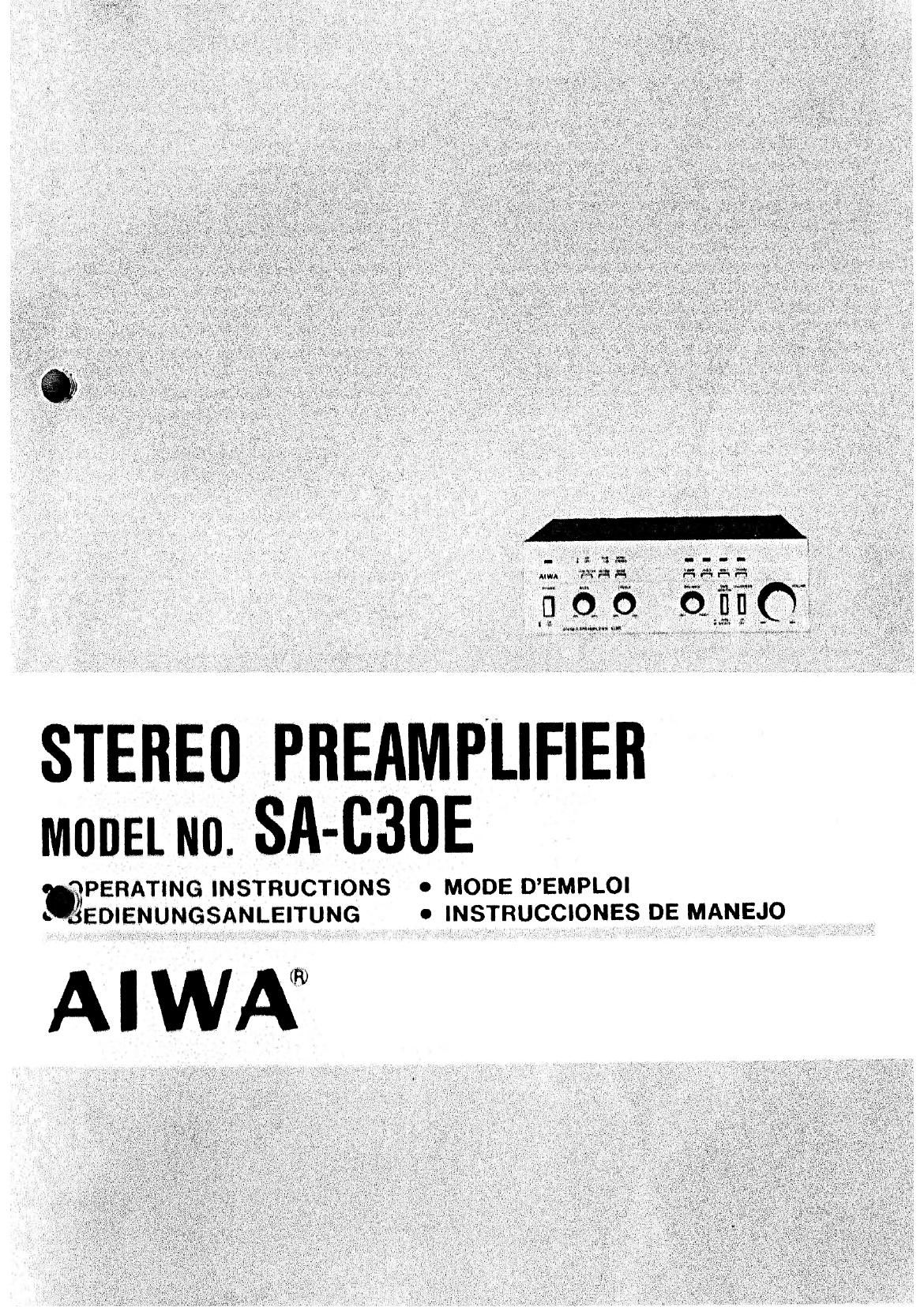 Aiwa SA C30E Owners Manual