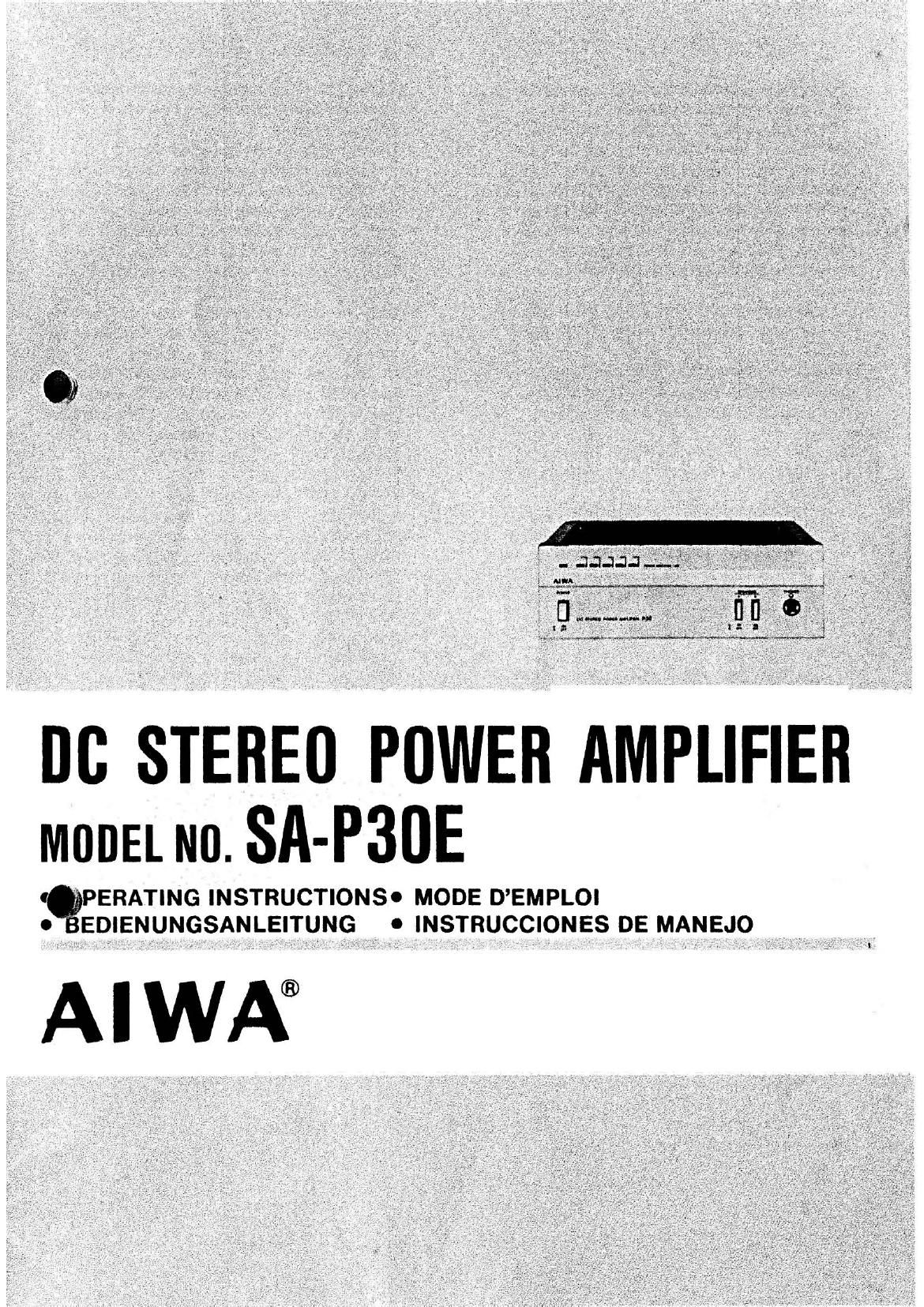 Aiwa SA P30E Owners Manual