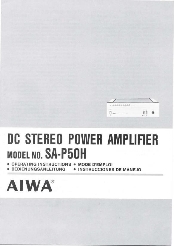 Aiwa SA P50H Owners Manual