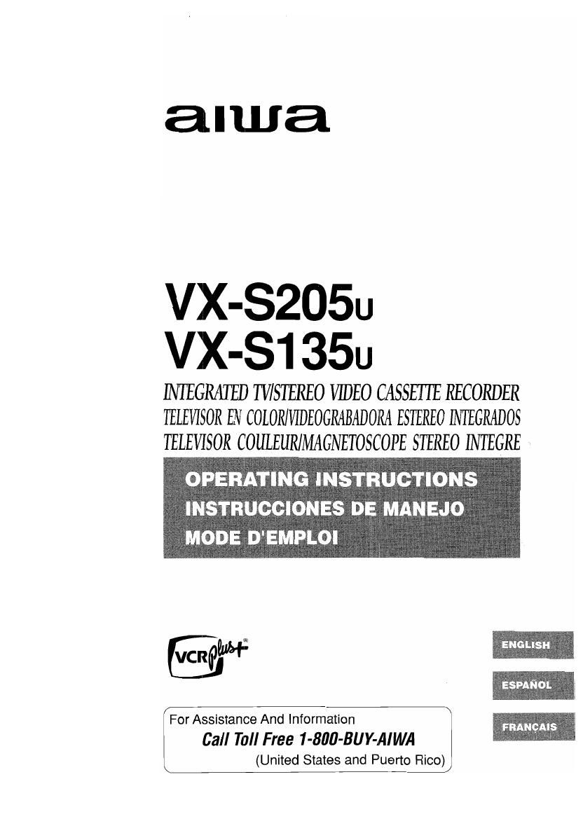 Aiwa VX S135U Owners Manual