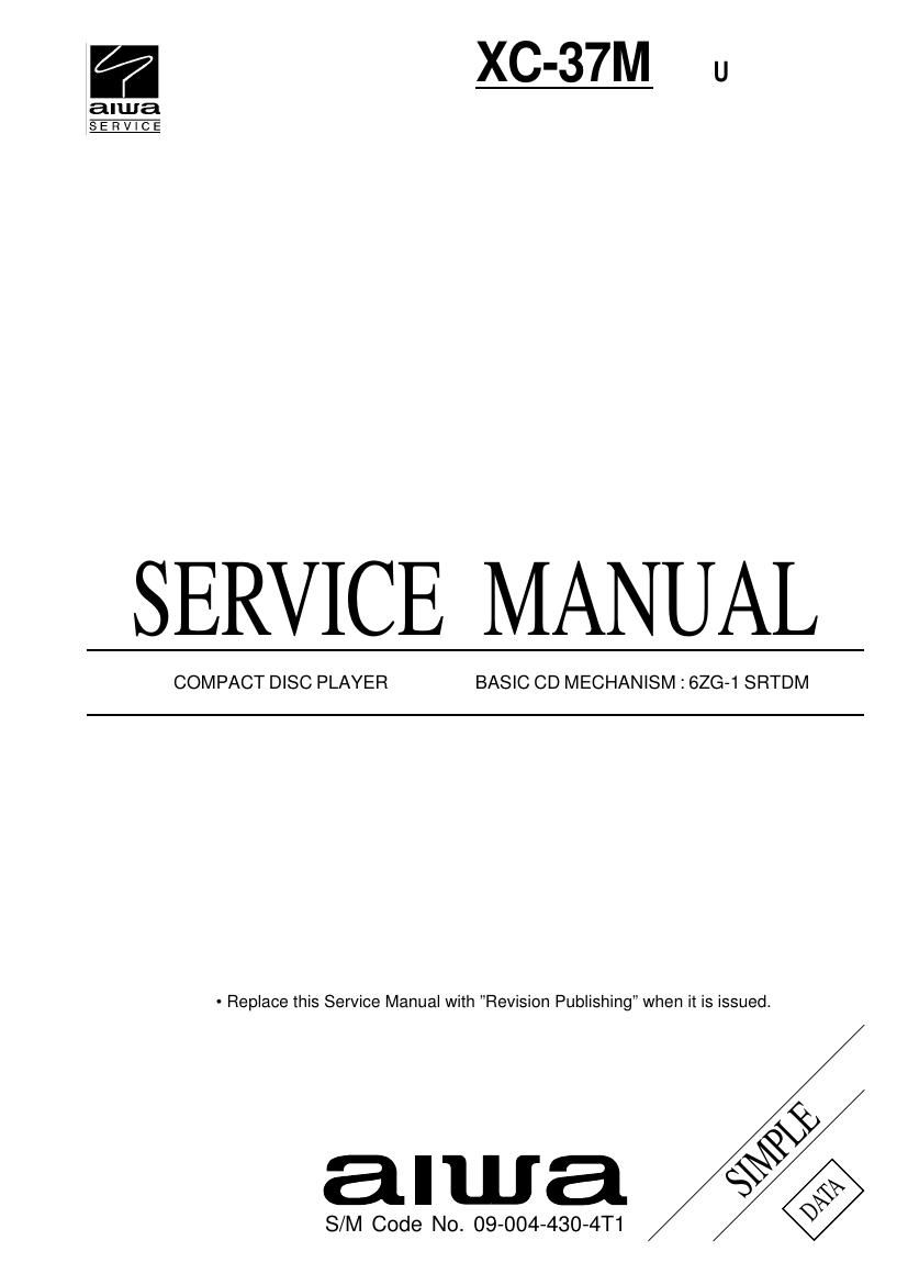 Aiwa XC 37M Service Manual