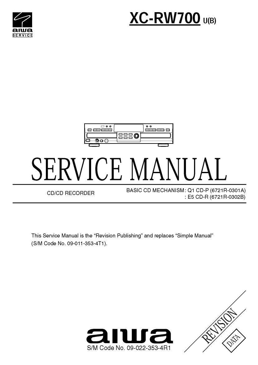Aiwa XC RW700 Service Manual