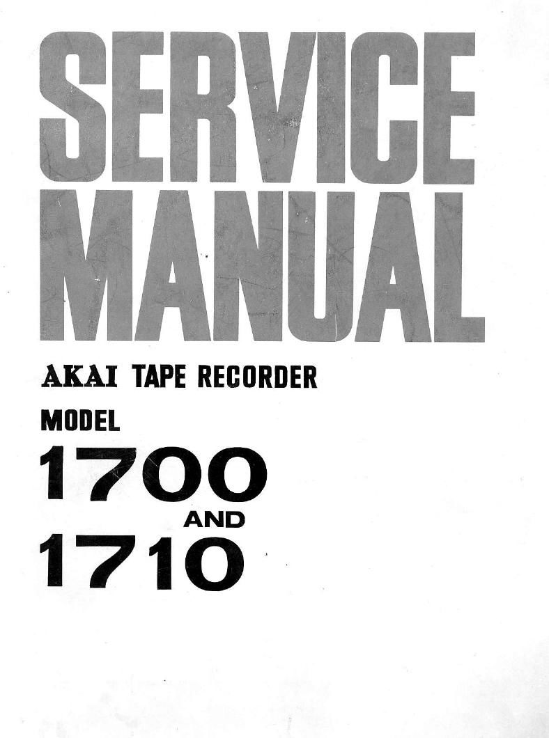 Akai 1700 Service Manual