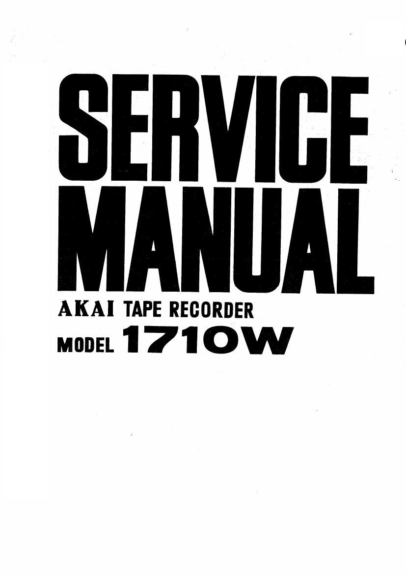 Akai 1710 W Service Manual