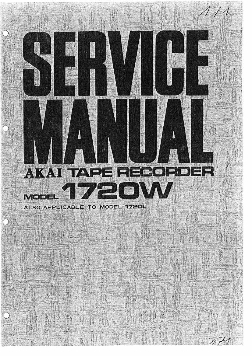 Akai 1720 L 1720 W Service Manual