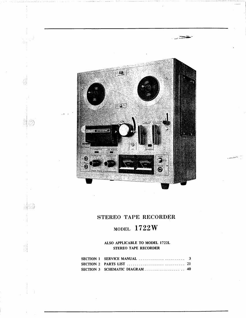 Akai 1722 W Service Manual