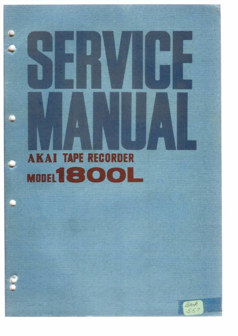 Akai 1800 L Service Manual