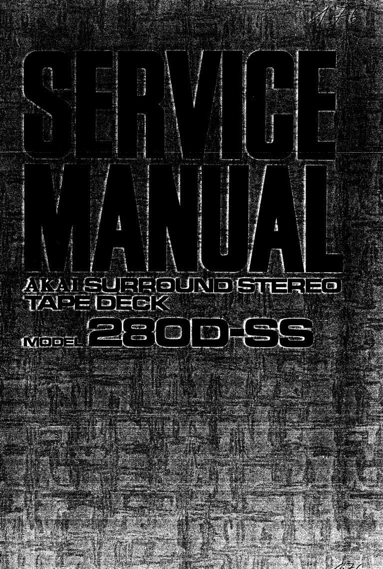 Akai 280 DSS Service Manual