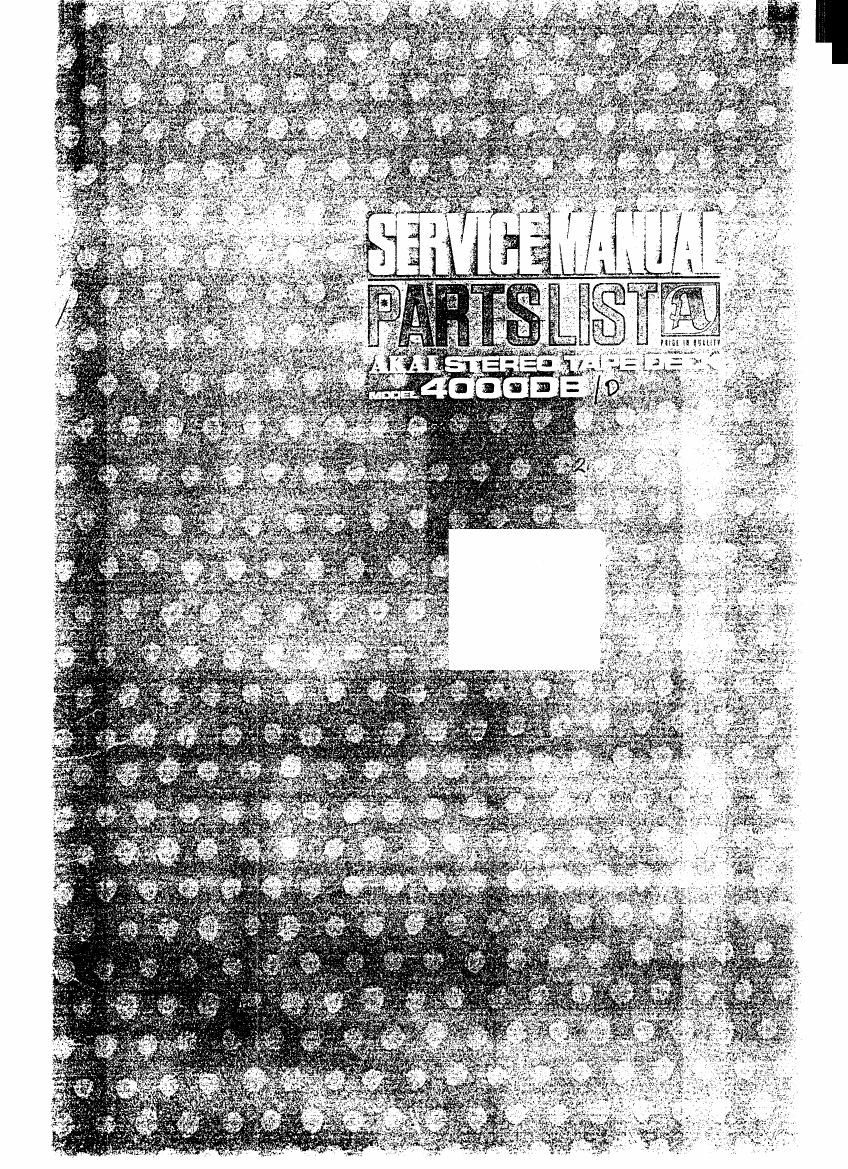 Akai 4000 DB Service Manual