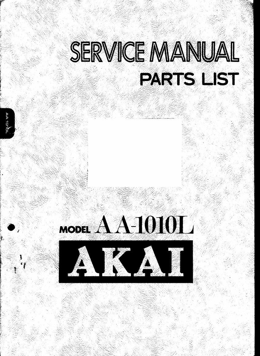 Akai AA 1010 L Service Manual 2
