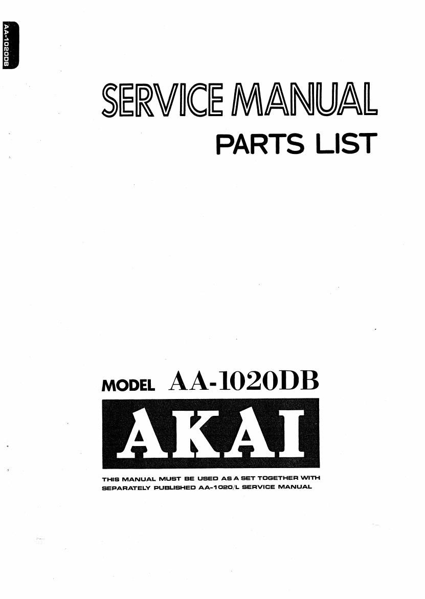 Akai AA 1020 DB Service Manual