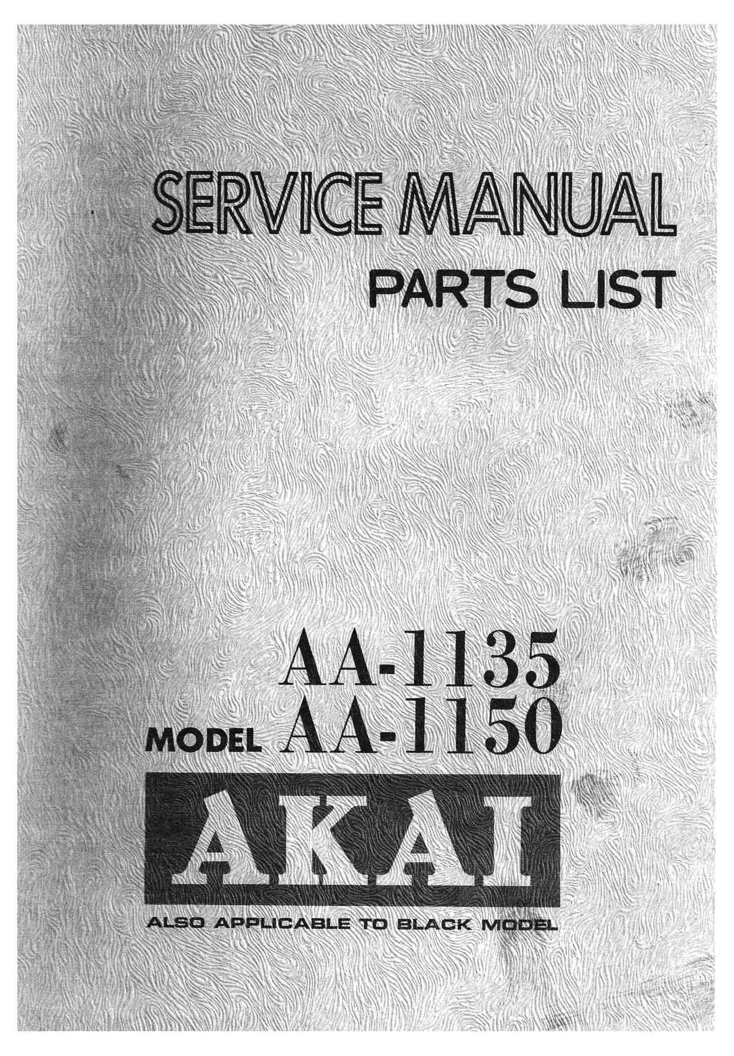 Akai AA 1135 1150 Service Manual