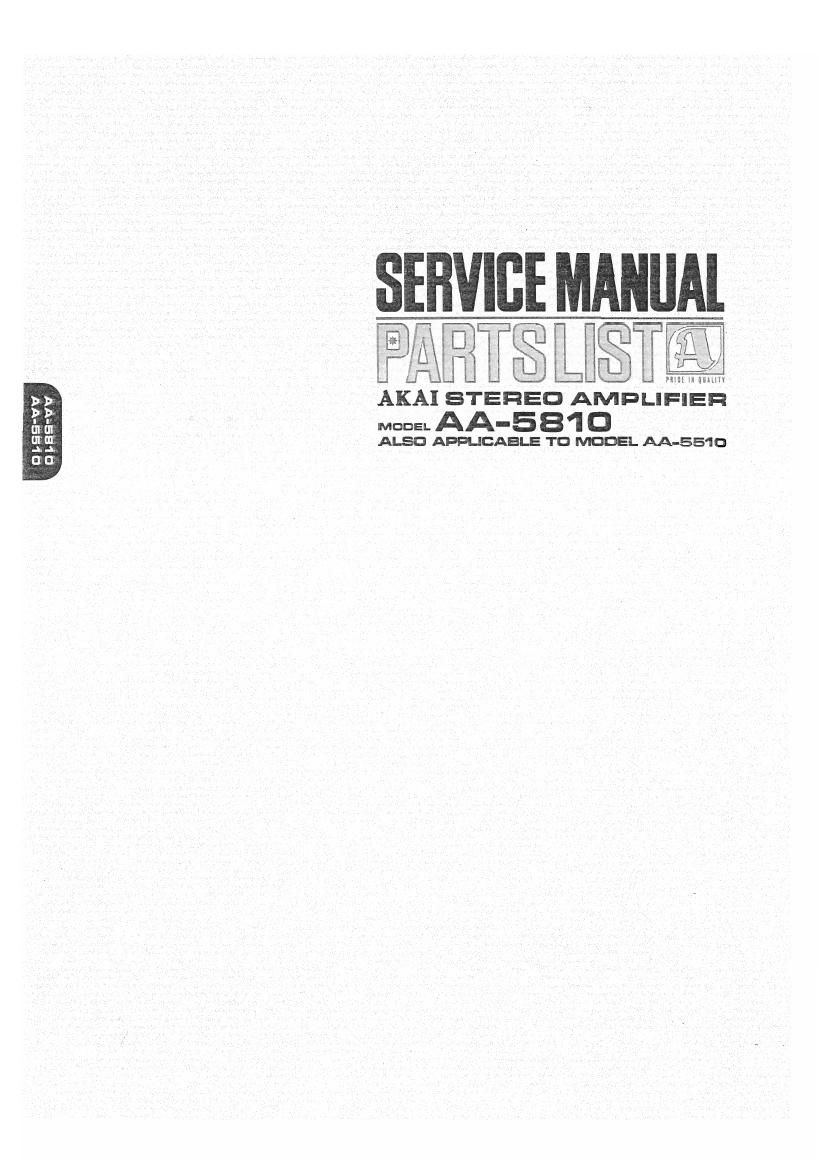 Akai AA 5510 5810 Service Manual