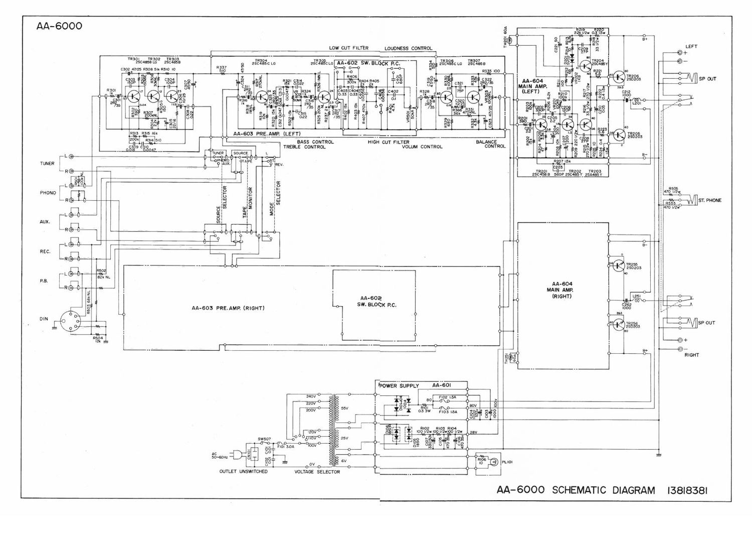 Akai AA 6000 Schematic