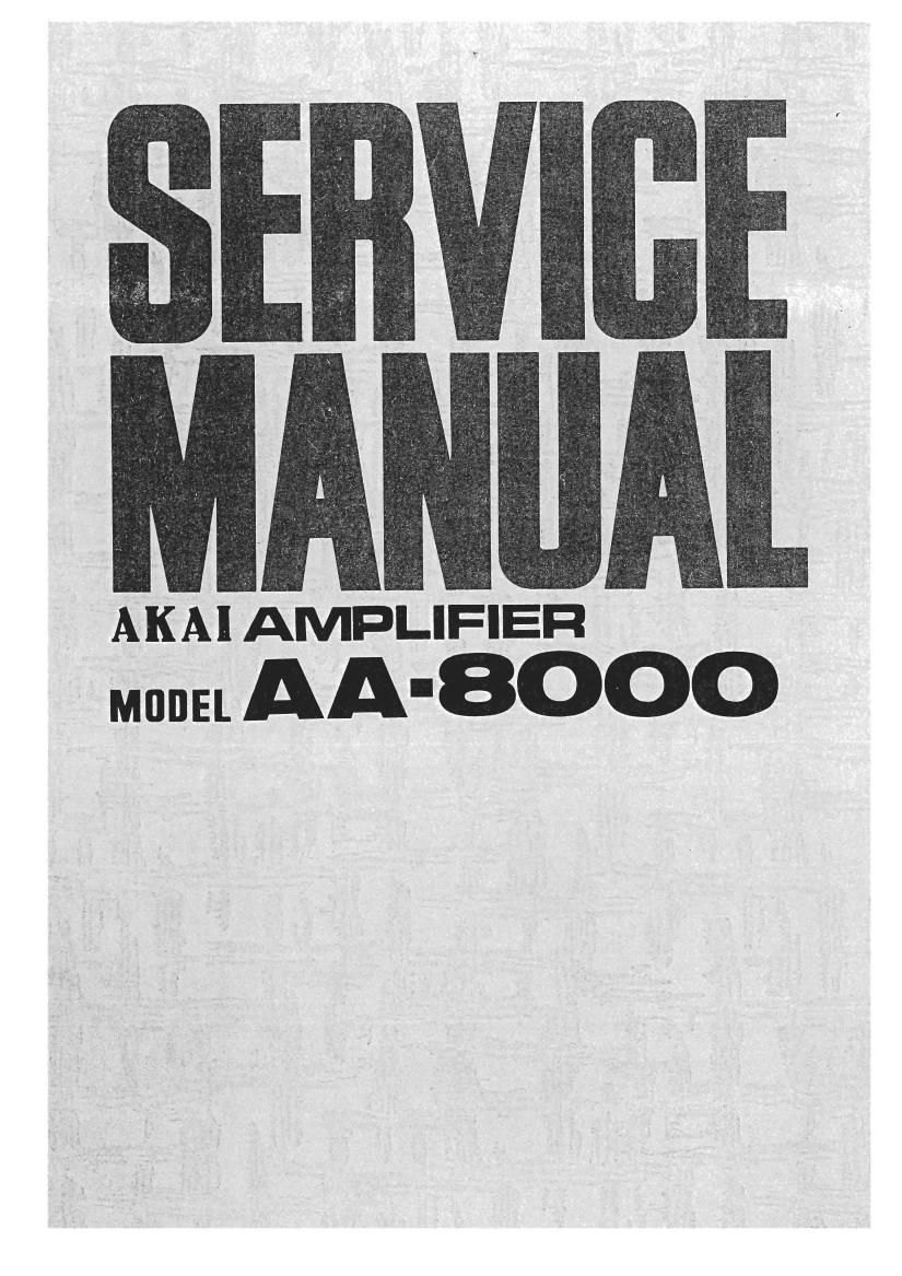 Akai AA 8000 Service Manual