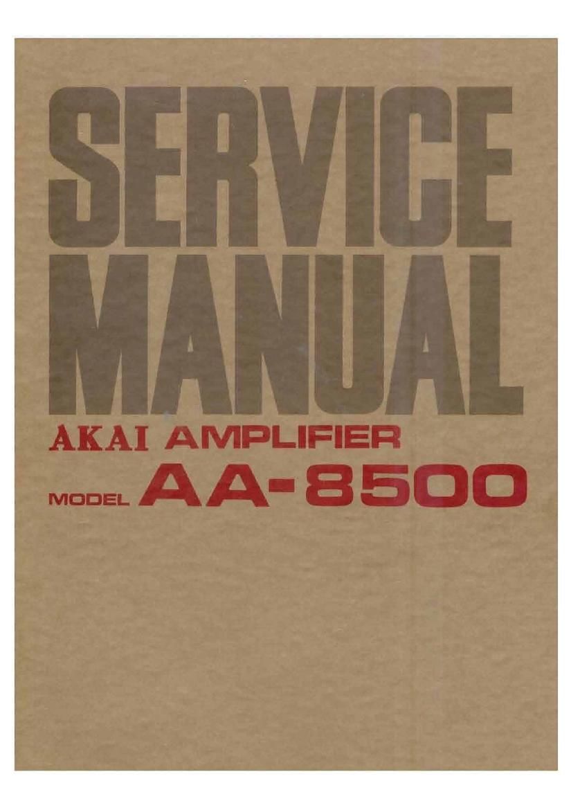 Akai AA 8500 Service Manual