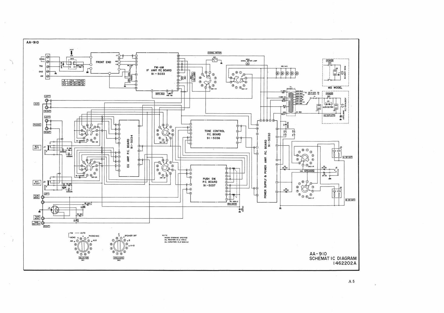 Akai AA 910 AA 910 SW Schematic