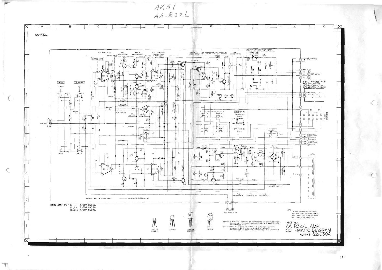 Akai AAR 32 Service Manual