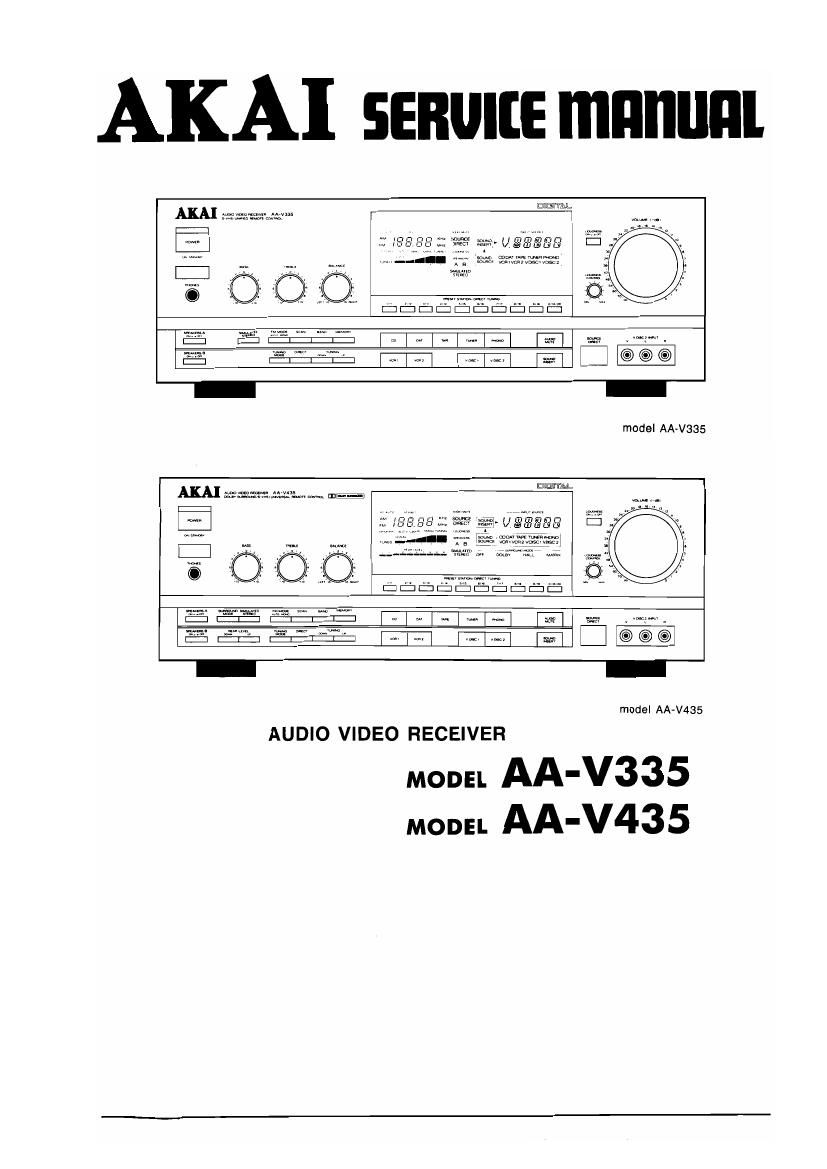 Akai AAV 335 AAV 435 Service Manual