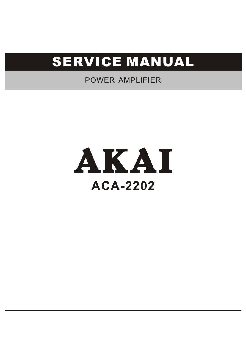 Akai ACA 2202 Service Manual