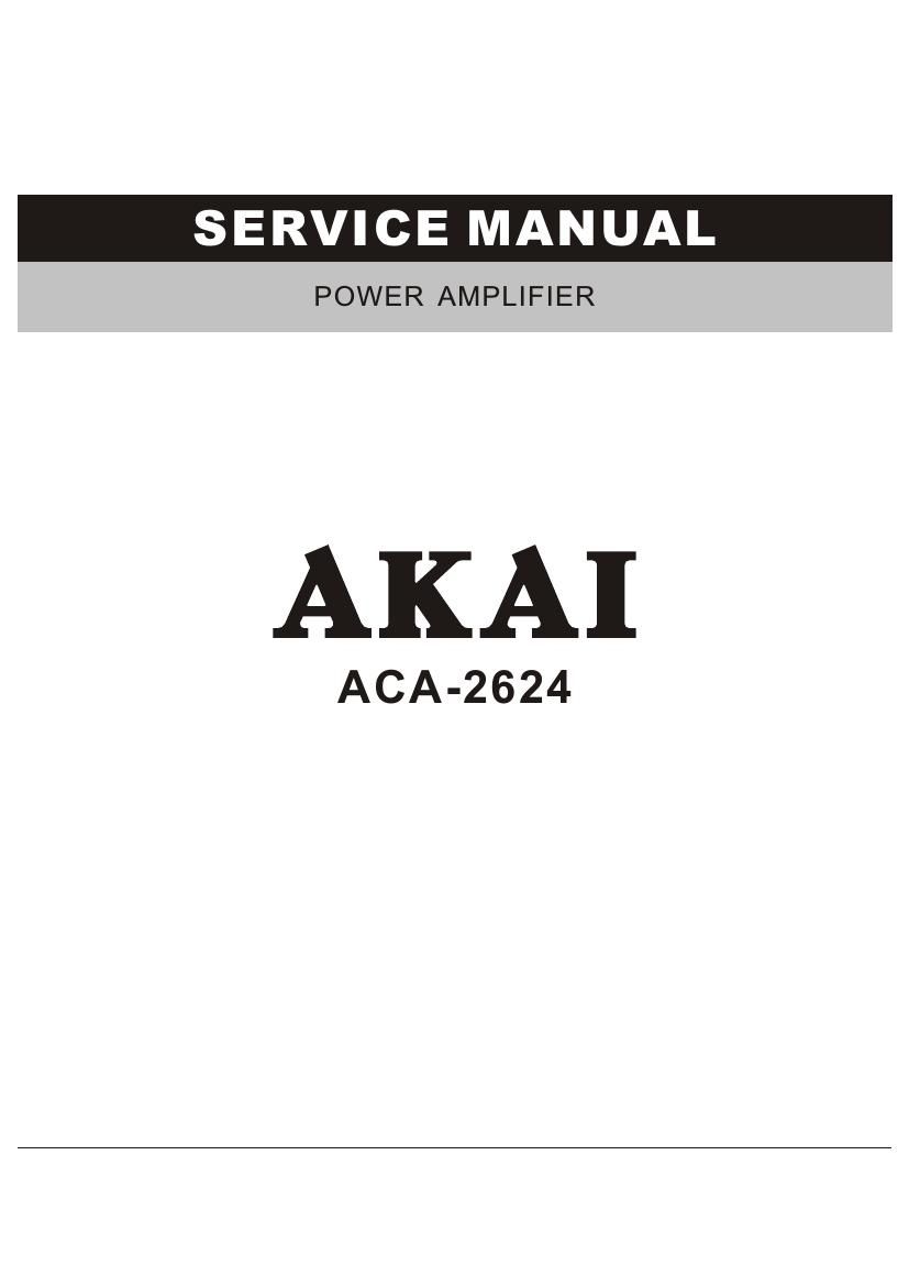 Akai ACA 2624 Service Manual