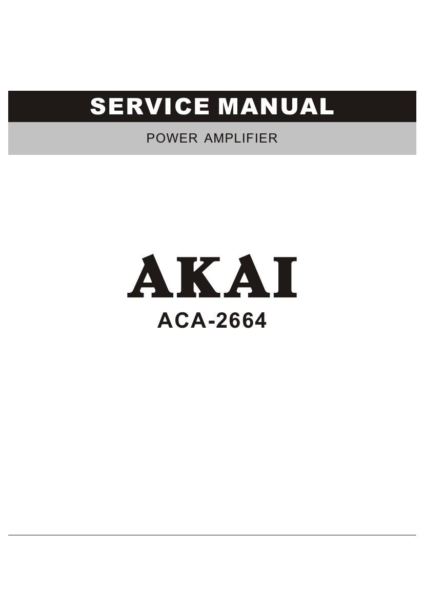 Akai ACA 2664 Service Manual