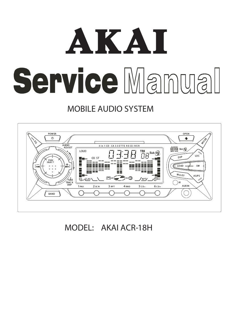 Akai ACR 18 H Service Manual