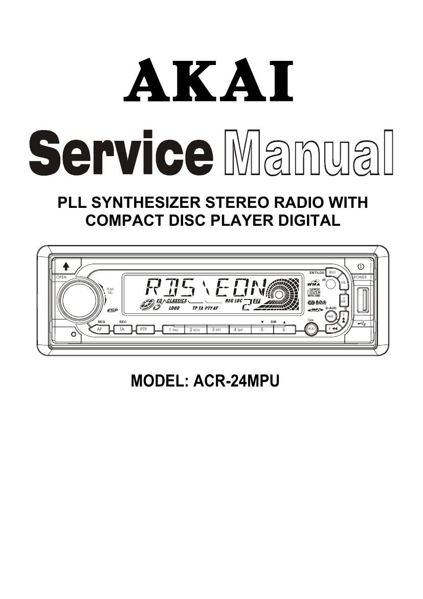 Akai ACR 24 MPU Service Manual