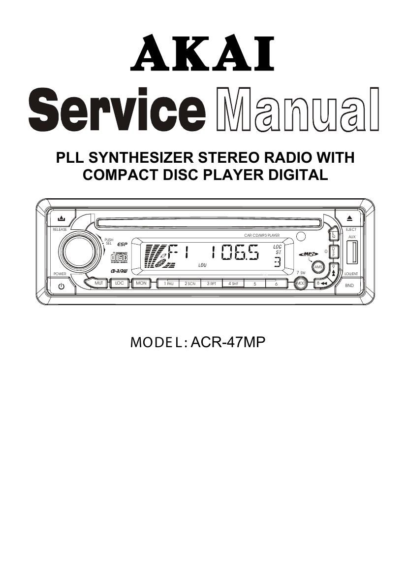 Akai ACR 47 MP Service Manual