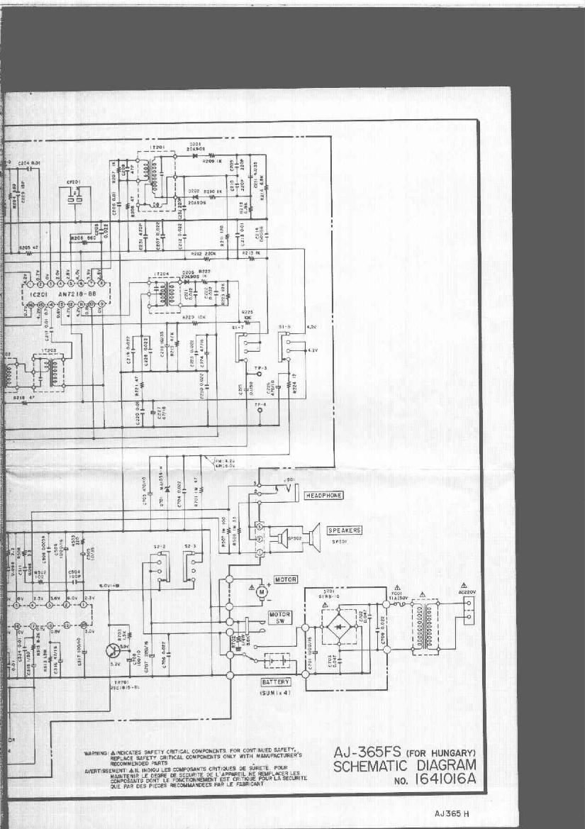 ORIGINALI Service Manual Schema Elettrico AKAI aj-w203 FS/FL 